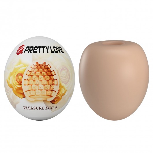 Бежевый мастурбатор-яйцо Pleasure Egg II - Baile - в Костроме купить с доставкой