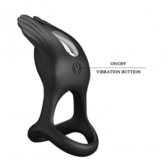 Черное перезаряжаемое виброкольцо на пенис Silas - Baile - в Костроме купить с доставкой