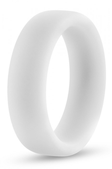 Белое люминесцентное эрекционное кольцо Silicone Glo Cock Ring - Blush Novelties - в Костроме купить с доставкой