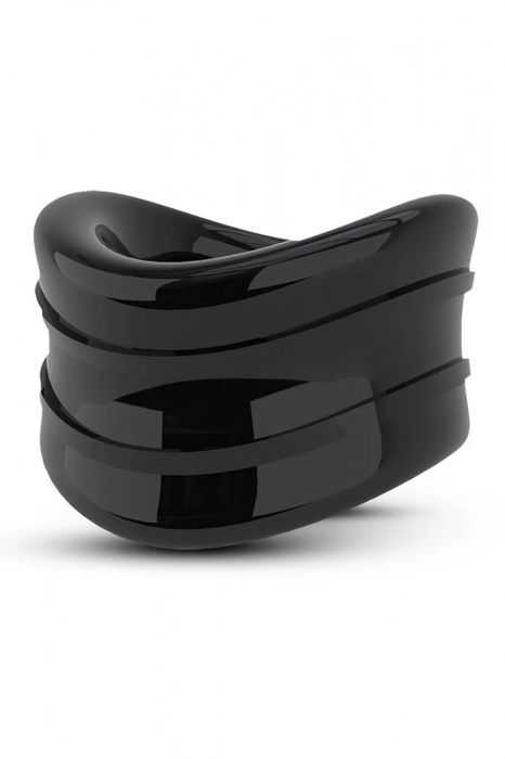 Черное эрекционное кольцо на мошонку Beef Ball Stretcher Snug - Blush Novelties - в Костроме купить с доставкой