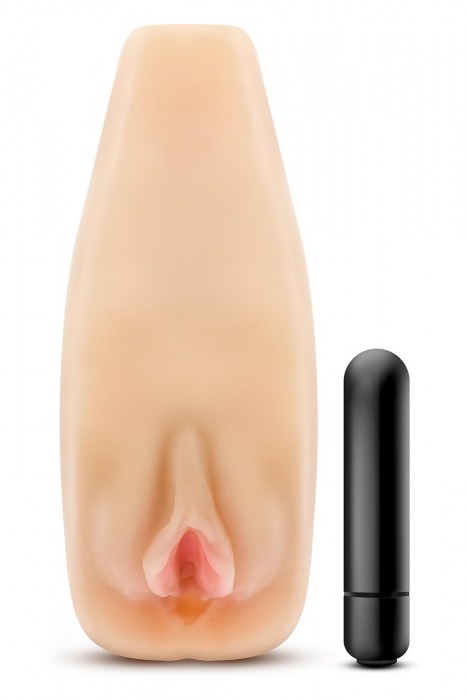 Мастурбатор-вагина с вибрацией Soft   Wet Natasha Realistic Beige Masturbator - Blush Novelties - в Костроме купить с доставкой