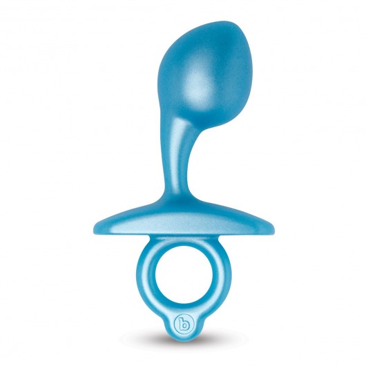 Голубая анальная пробка для массажа простаты Bulb Silicone Prostate Plug - 10,7 см. - b-Vibe - в Костроме купить с доставкой