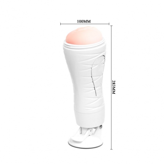 Мастурбатор-вагина Flora White с присоской и 12 режимами вибрации - Baile - в Костроме купить с доставкой