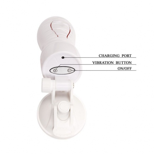 Мастурбатор-вагина Flora White с присоской и 12 режимами вибрации - Baile - в Костроме купить с доставкой