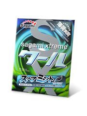 Презерватив Sagami Xtreme Mint с ароматом мяты - 1 шт. - Sagami - купить с доставкой в Костроме