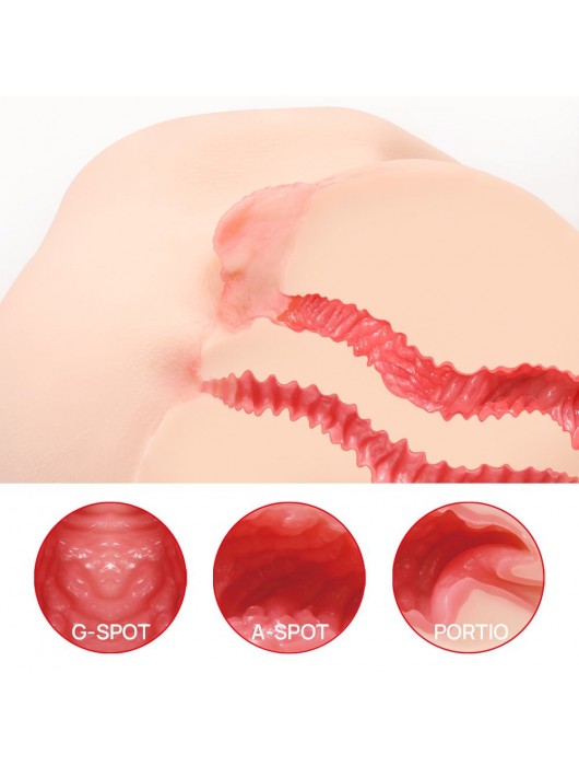 Мастурбатор-полуторс с двойным слоем материала Vanilla Onahole Real Vagina - KOKOS - в Костроме купить с доставкой