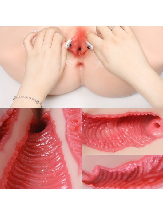 Мастурбатор-полуторс с двойным слоем материала Vanilla Onahole Real Vagina - KOKOS - в Костроме купить с доставкой