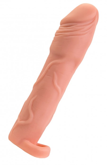 Телесная удлиняющая насадка с подхватом - 19 см. - ToyFa - в Костроме купить с доставкой