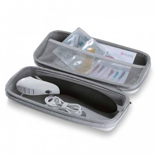 Вибратор с электростимуляцией Sizzling Simon Black Edition - 27 см. - MyStim - купить с доставкой в Костроме