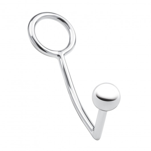 Кольцо на пенис с анальным стимулятором Stainless Steel Anal Hook   Cock Ring - BlueLine - в Костроме купить с доставкой