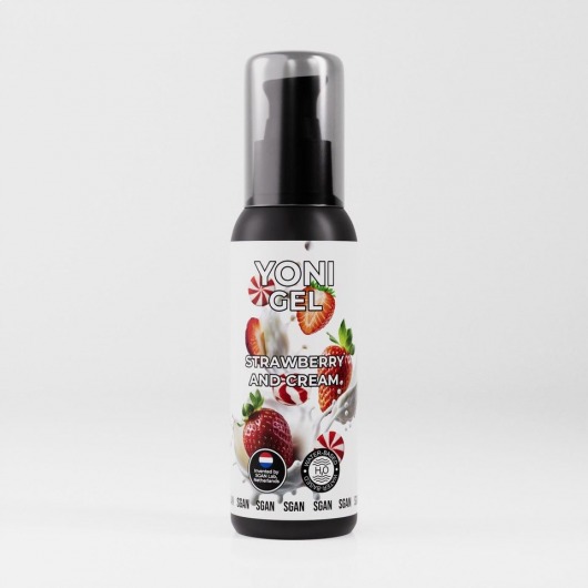 Лубрикант для орального секса SGAN со вкусом клубники со сливками - 100 мл. - SGAN - купить с доставкой в Костроме