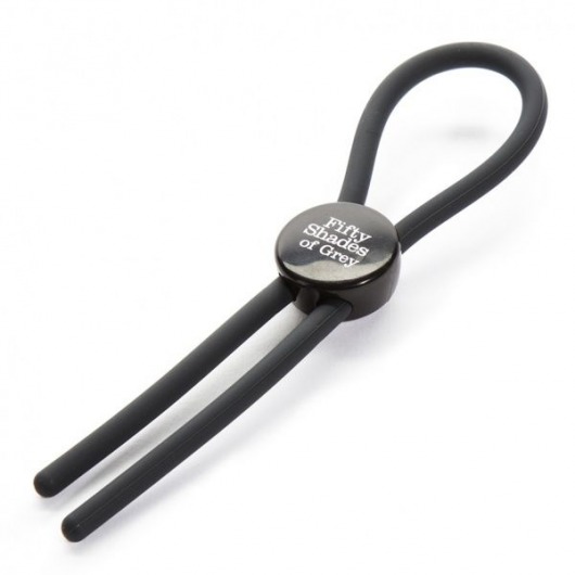 Тёмно-серое эрекционное кольцо с зажимом Again and Again Adjustable Cock Ring - Fifty Shades of Grey - в Костроме купить с доставкой