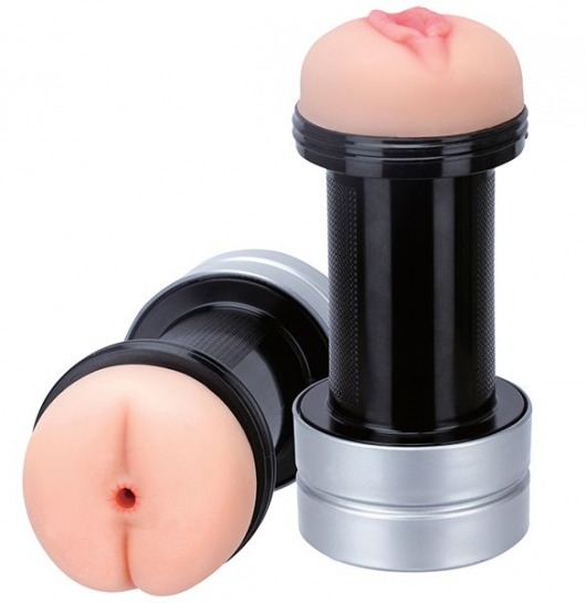 Мастурбатор 2-в-1 REALSTUFF 2 IN 1 HUMMER ANUS   VAGINA: вагина и анус - Dream Toys - в Костроме купить с доставкой
