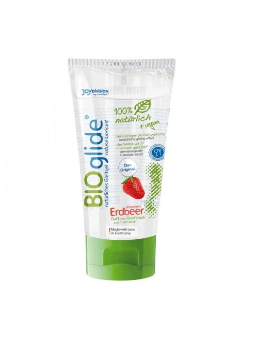 Гель-смазка на водной основе с ароматом клубники BioGlide - 80 мл. - Joy Division - купить с доставкой в Костроме