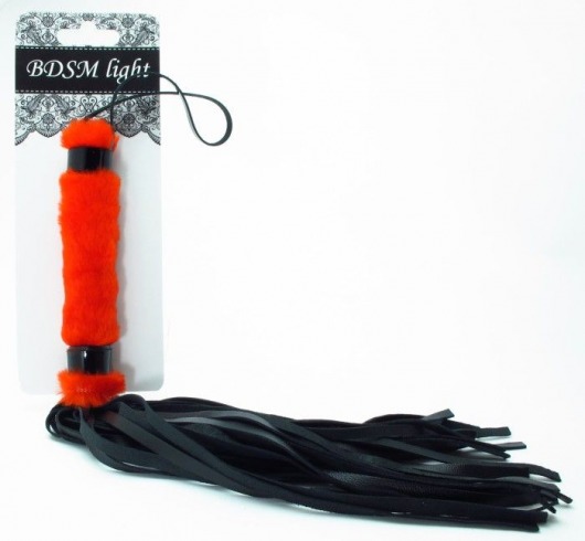 Нежная плеть с красным мехом BDSM Light - 43 см. - БДСМ Арсенал - купить с доставкой в Костроме