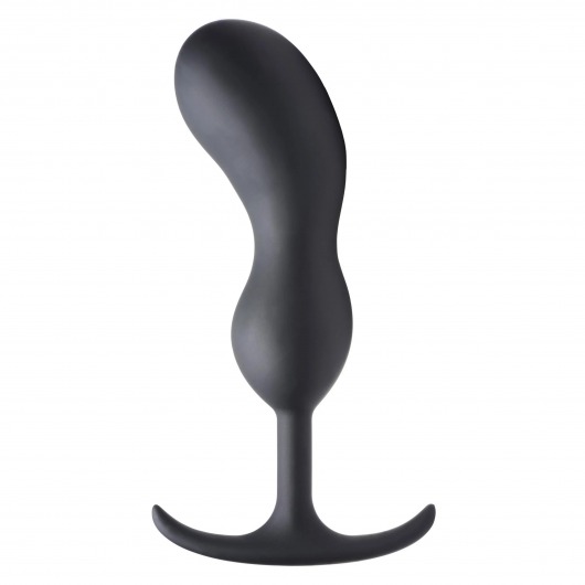Черный массажер простаты с утяжелителями Premium Silicone Weighted Prostate Plug XL - 20,8 см. - XR Brands - в Костроме купить с доставкой