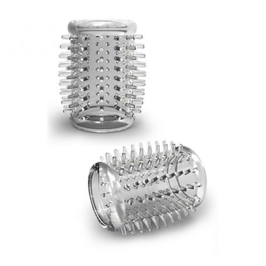 Прозрачная насадка с шипами STAY HARD COCK SLEEVE 01 CLEAR - Blush Novelties - в Костроме купить с доставкой