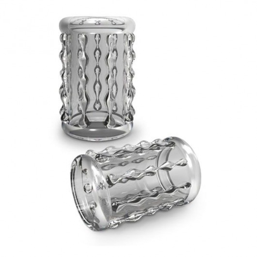 Прозрачная насадка с бороздками STAY HARD COCK SLEEVE 04 CLEAR - Blush Novelties - в Костроме купить с доставкой