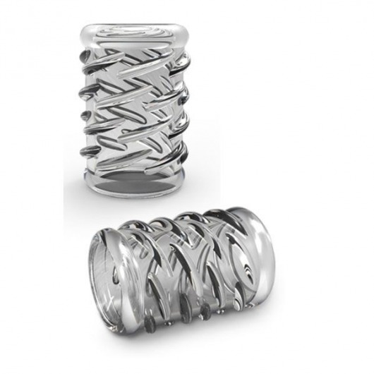 Прозрачная насадка с объёмными чёрточками STAY HARD COCK SLEEVE 06 CLEAR - Blush Novelties - в Костроме купить с доставкой