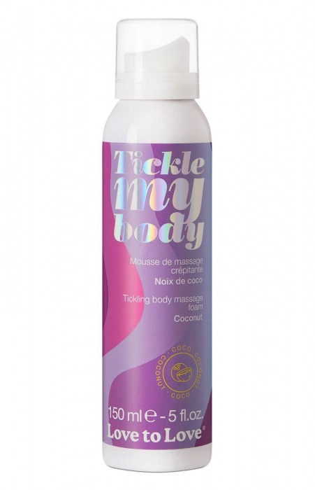 Массажная хрустящая пенка Tickle My Body Coconut с ароматом кокоса - 150 мл. - Love to Love - купить с доставкой в Костроме