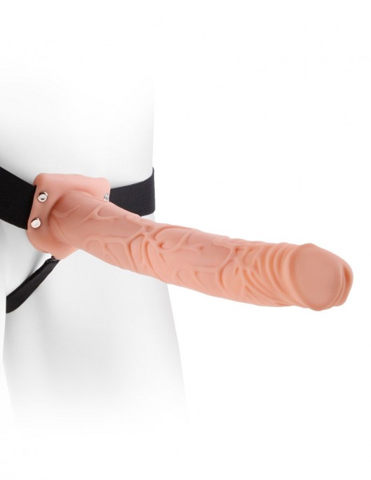 Фаллопротез телесного цвета Hollow Strap-On - 29 см. - Pipedream - купить с доставкой в Костроме