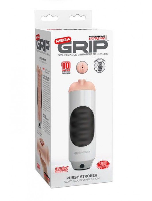 Мастурбатор-вагина Extreme Toyz Mega Grip Vibrating Stroker Mouth - Pipedream - в Костроме купить с доставкой
