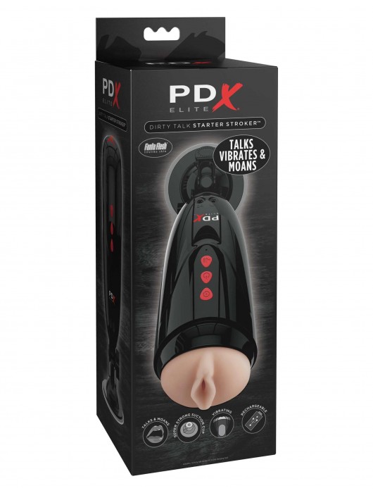 Мастурбатор-вагина с вибрацией Dirty Talk Starter Stroker - Pipedream - в Костроме купить с доставкой