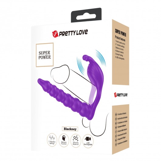 Лиловая насадка для двойного проникновения Blackney - Baile - купить с доставкой в Костроме