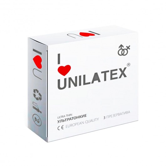 Ультратонкие презервативы Unilatex Ultra Thin - 3 шт. - Unilatex - купить с доставкой в Костроме