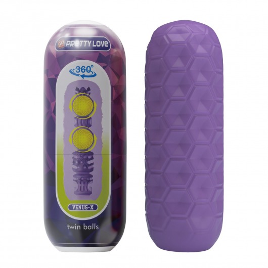 Фиолетовый мастурбатор Venus-X Twin balls - Baile - в Костроме купить с доставкой