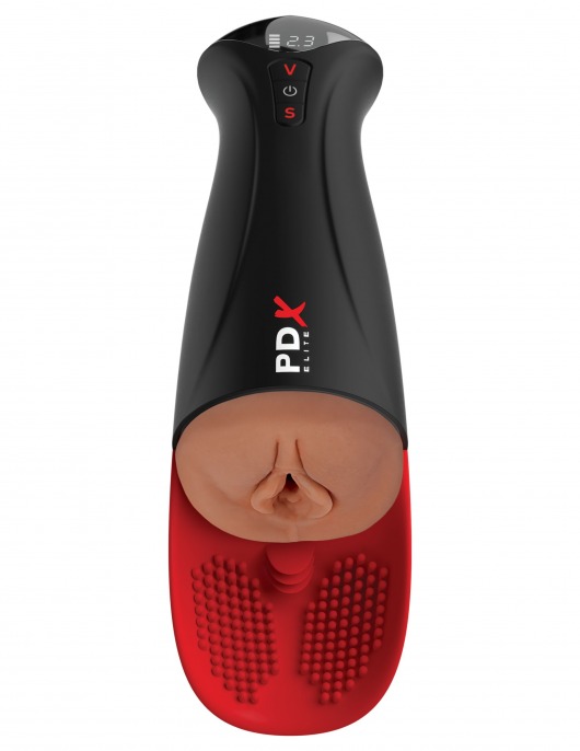 Мастурбатор-вагина в колбе с вибрацией Fuck-O-Matic Pro XL - Pipedream - в Костроме купить с доставкой