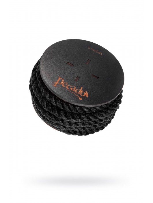 Черная веревка для шибари на катушке - 5 м. - Pecado - купить с доставкой в Костроме