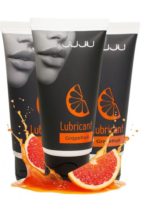 Набор из 3 съедобных лубрикантов JUJU со вкусом грейпфрута - JuJu - купить с доставкой в Костроме