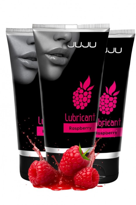 Набор из 3 съедобных лубрикантов JUJU со вкусом малины - JuJu - купить с доставкой в Костроме