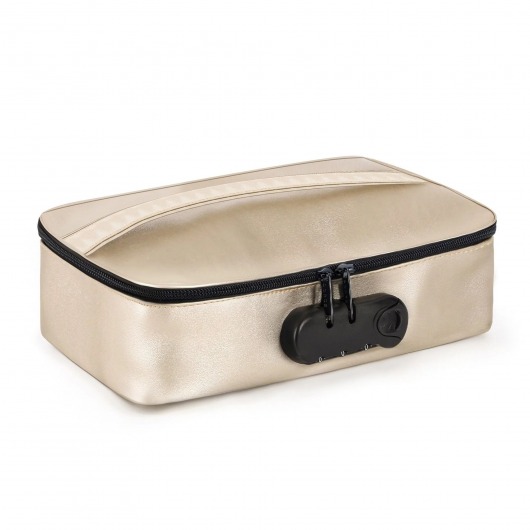Золотистая сумочка для хранения игрушек Discreet Box - Dorcel - купить с доставкой в Костроме