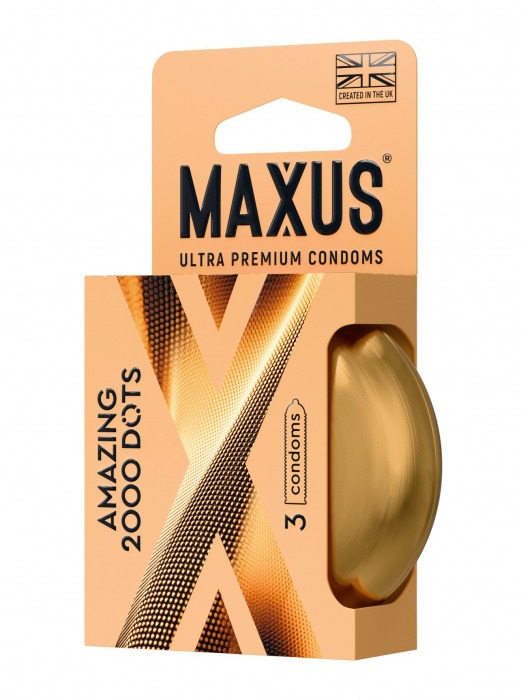 Точечные презервативы MAXUS 2000 Amazing Dots с железным кейсом - 3 шт. - Maxus - купить с доставкой в Костроме