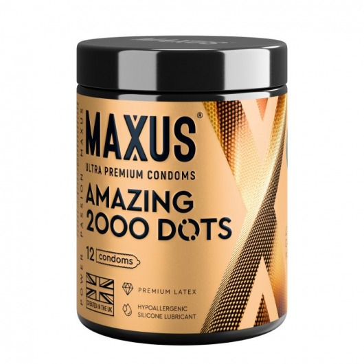 Точечные презервативы MAXUS 2000 Amazing Dots с железным кейсом - 12 шт. - Maxus - купить с доставкой в Костроме