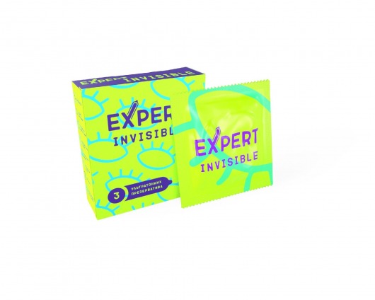 Ультратонкие презервативы Expert Invisible - 3 шт. - Expert - купить с доставкой в Костроме
