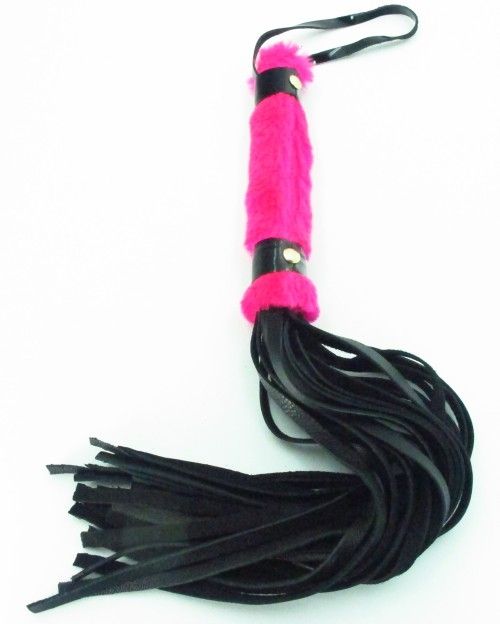 Нежная плеть с розовым мехом BDSM Light - 43 см. - БДСМ Арсенал - купить с доставкой в Костроме