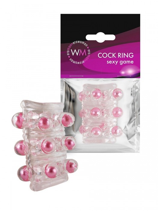 Прозрачная сквозная насадка на пенис с цветными шариками - Erowoman-Eroman - в Костроме купить с доставкой