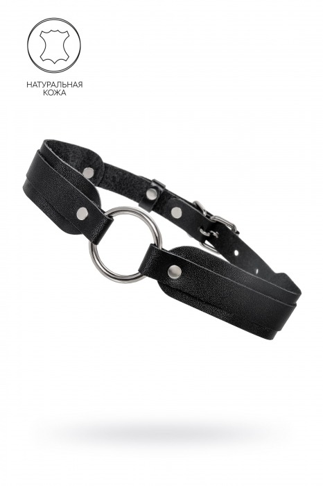 Черный кожаный чокер-ошейник со скруглёнными углами - Pecado - купить с доставкой в Костроме