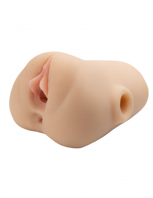 Телесный мастурбатор с вибрацией Double Pounder Vibrating Squeeze Stroker - Pipedream - в Костроме купить с доставкой