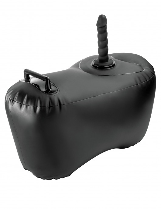 Черное надувное кресло с платформой для фиксации дилдо Body Dock Inflatable Love Seat - Pipedream - купить с доставкой в Костроме