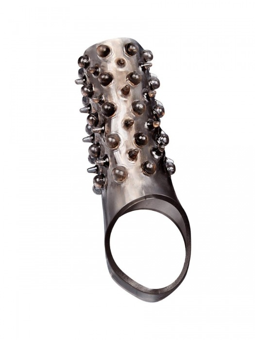 Дымчатая насадка на пенис с шипами и выпуклостями - 12,5 см. - Sex Expert - в Костроме купить с доставкой