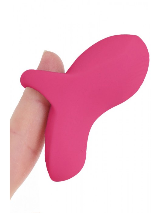 Розовый сенсорный вибромассажёр на палец Fuzu Sensa - Fuzu