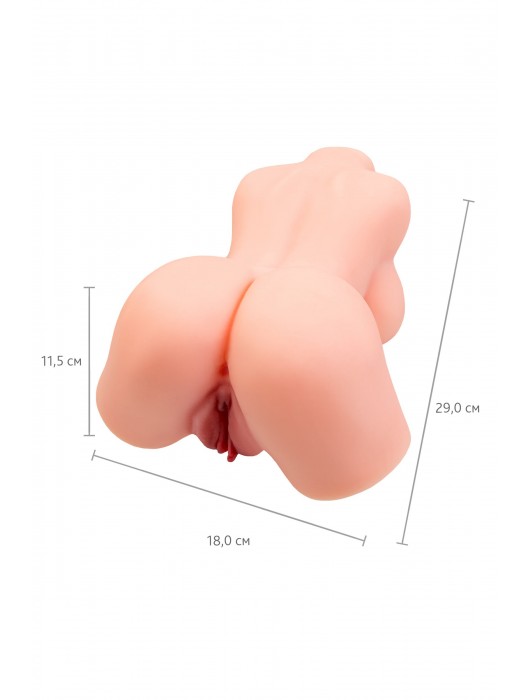 Реалистичный мастурбатор в форме женского тела с 2 любовными входами - No Name - в Костроме купить с доставкой