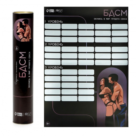 Плакат для двоих со скретч-слоем «БДСМ» - Сима-Ленд - купить с доставкой в Костроме