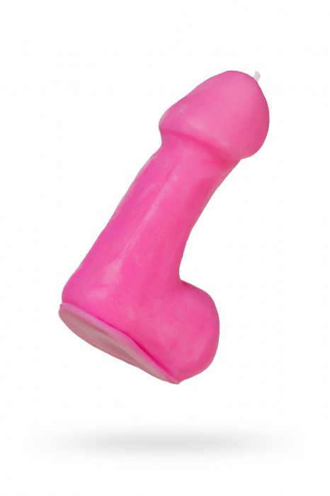 Розовая свеча в форме пениса - 47 гр. - Pecado - купить с доставкой в Костроме