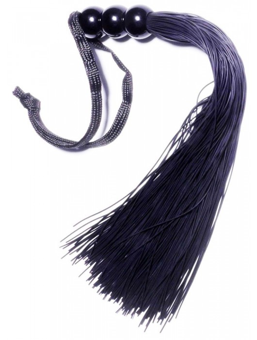 Черная силиконовая плетка - 25,4 см. - Boys of Toys - купить с доставкой в Костроме