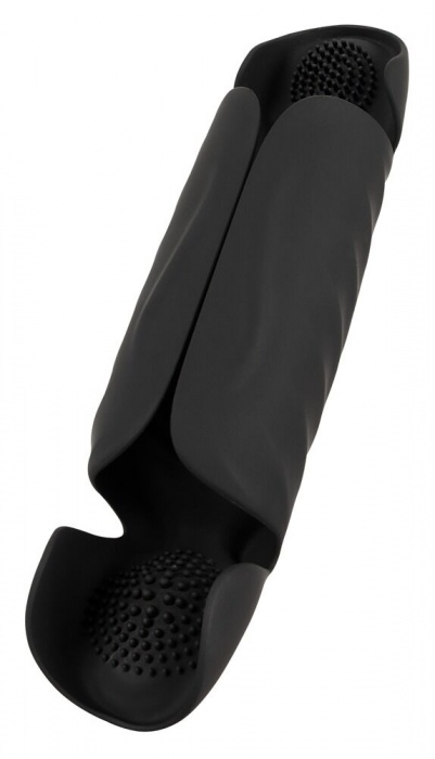 Черный вибромастурбатор с трехточечной стимуляцией Penis Trainer with 3 Point Stimulation - Orion - в Костроме купить с доставкой